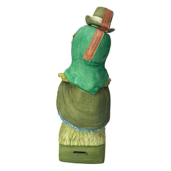 1974 HOFFMAN DISTILLING MRS. LUCKY Ceramic Musical Leprechaun Decanter Vintage - Picture 3 of 7